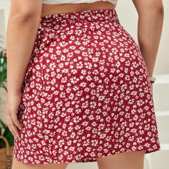 (3/$20) Floral Wrap Skirt - Picture 2 of 2